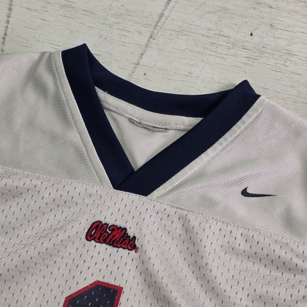 Nike Ole Miss Rebels NCAA White Mesh Jersey #1 Toddlers Kids Sz 3T Sleeves Cut - Picture 4 of 10